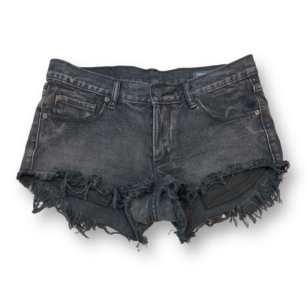 Denim Colman Saltwater & Song Black Distressed Jean Shorts Size 25